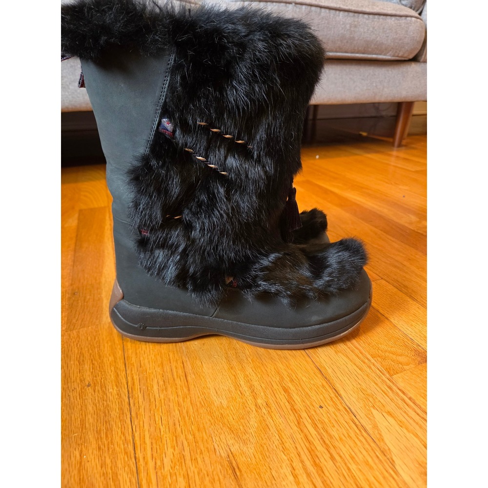 Ulu AK-11W Black Leather‎ real Fur Primaloft Waterproof Winter Boots Womens 10
